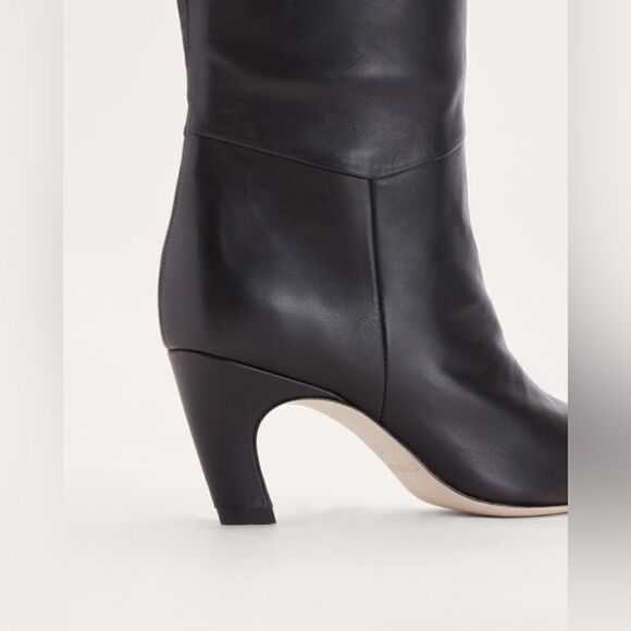 NEW Everlane The Knee-High Banana Heel Boot black - Picture 7 of 11